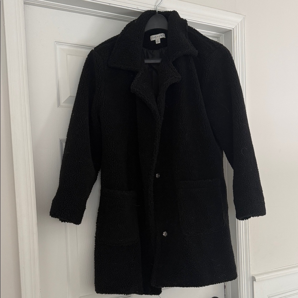 Womens Black Teddy Jacket